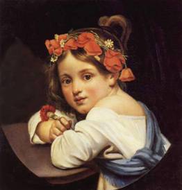 Картина Кипренского «Девочка в маковом венке с гвоздикой в руке (Мариучча)»