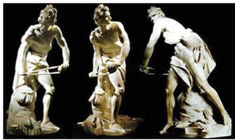 Искусствоведческий сравнительный анализ двух скульптур: Давила Микеланджело и Давида Бернини