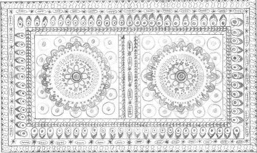 Исследование художественно-композиционных принципов оформления узбекских ковровых изделий