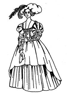 Дворянский костюм рисунок