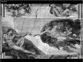 The Creation of Adam by Michelangelo Buonarotti