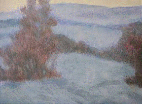 Выполнение осеннего и зимнего пейзажа кубанского предгорья в технике масляной живописи